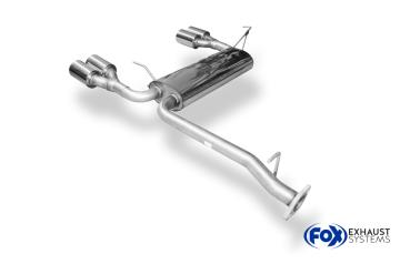 Endschalldämpfer quer Ausgang rechts/links - 2x90 Typ 10 rechts/links passend für: Honda Prelude BB2/3
